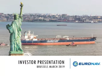 INVESTOR PRESENTATION  BRUSSELS MARCH 2019 EURONAV  WHO WE ARE The worlds largest,