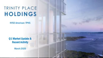 Rec  ecent  ent Act  ctivi  vity  ty  March 2020  1  DISCLAIMER  Forwar  ward  d Look  oking  ing