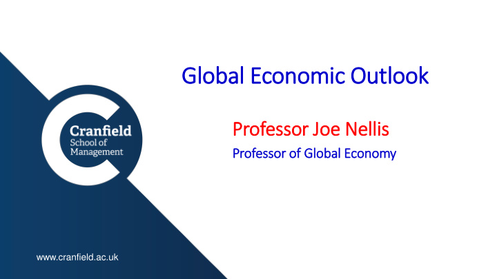 global economic outlook