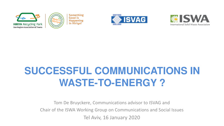successful communications in waste to energy