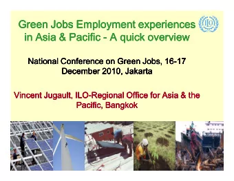 Green Jobs Employment experiences  Green Jobs Employment experiences  Green Jobs Employment