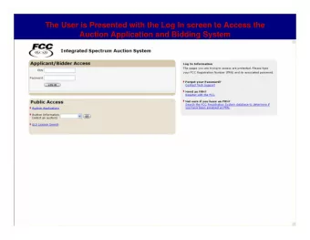 The User is Presented with the Log In screen to Access the  Auction Application and Bidding System