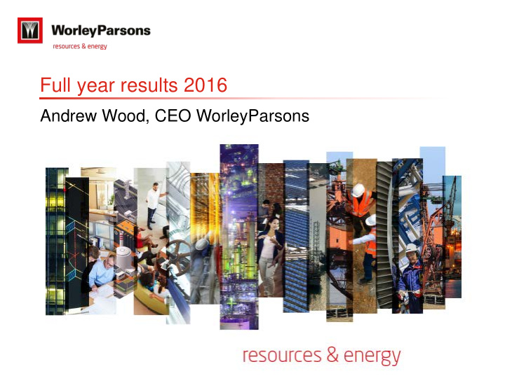 full year results 2016