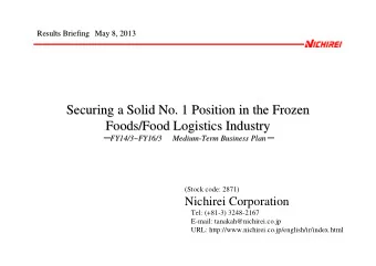 Securing a Solid No. 1 Position in the Frozen  Securing a Solid No. 1 Position in the Frozen