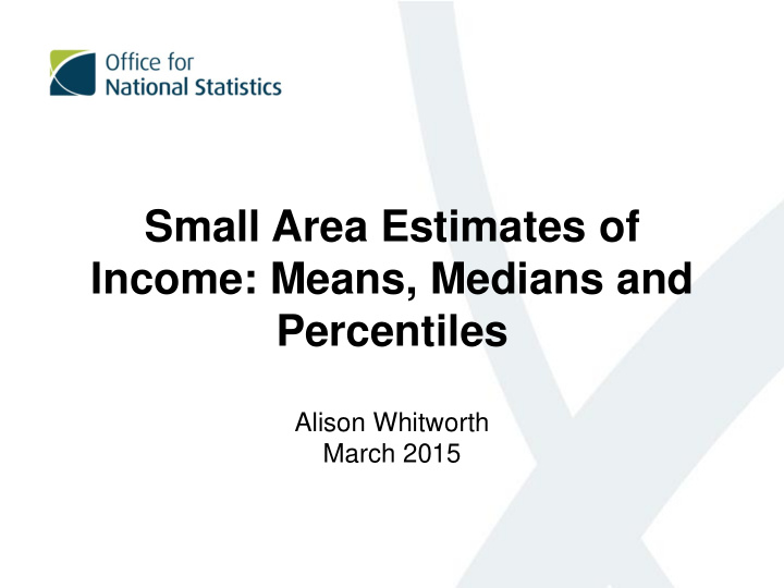 small area estimates of