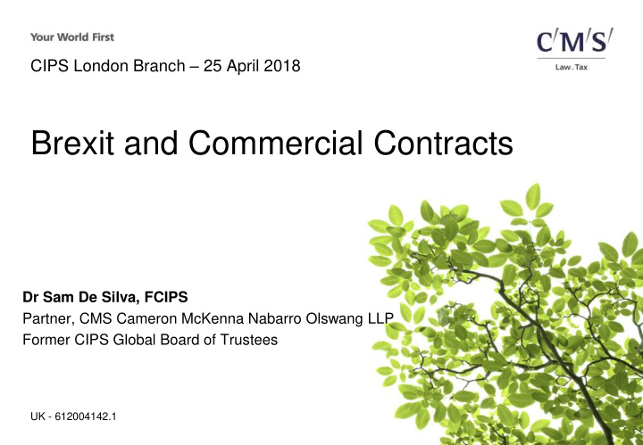 brexit and commercial contracts