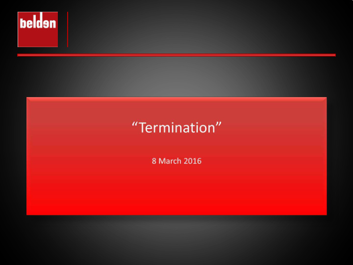 types of termination