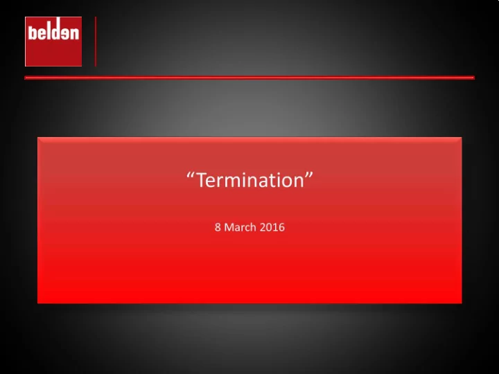 types of termination