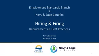 Hiring &amp; Firing  Requirements &amp; Best Practices  Fortify Conference  November 7, 2018  1