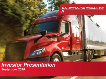 Investor Presentation  September 2019  1  Our OTR Service Offerings  Disclaimer and Forward-Looking