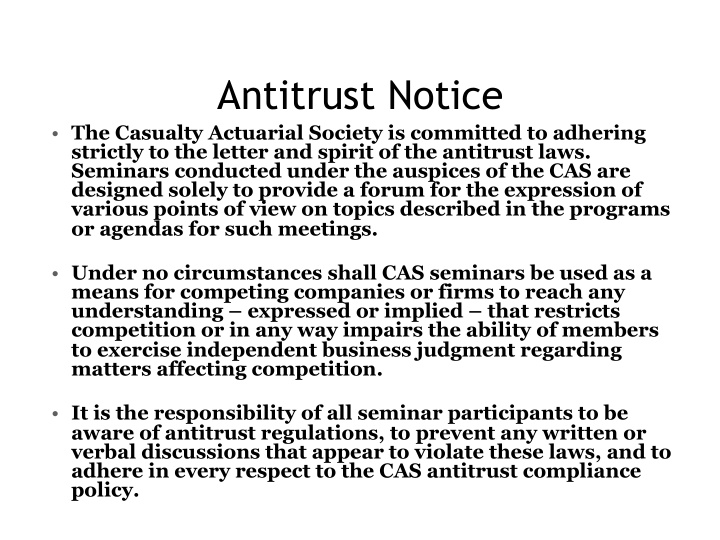 antitrust notice
