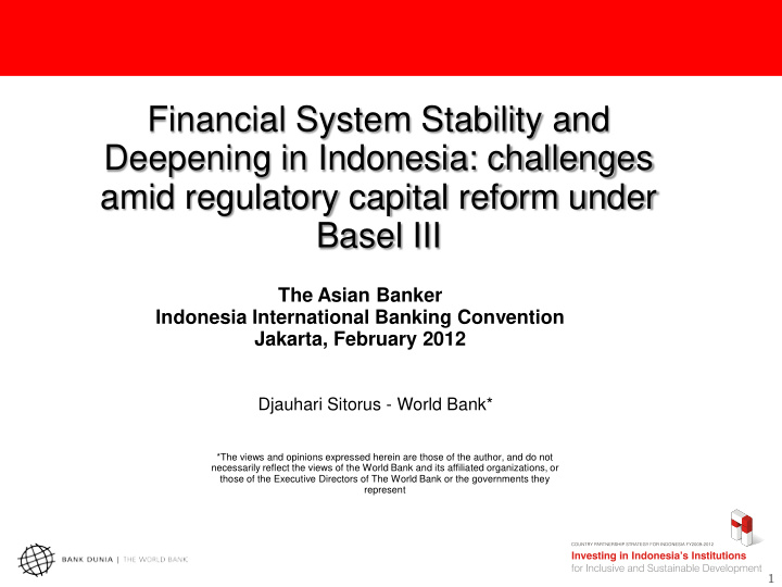 financial system stability and