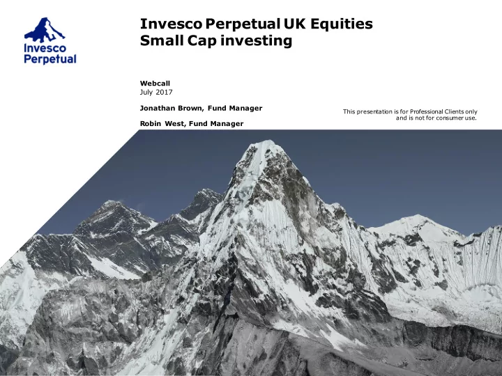 invesco perpetual uk equities small cap investing