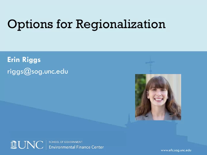 options for regionalization