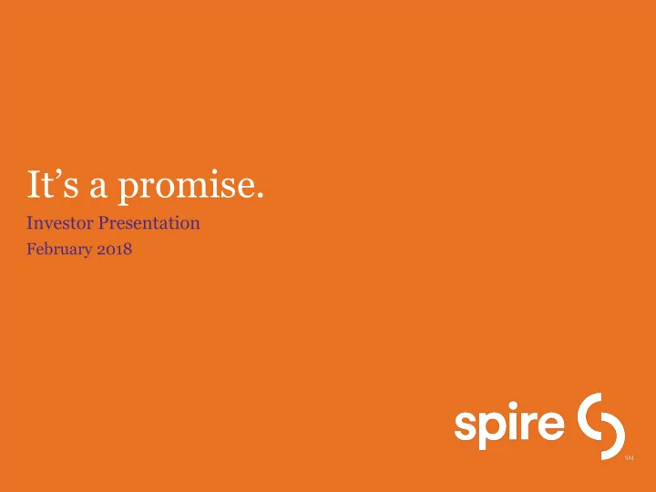 it s a promise