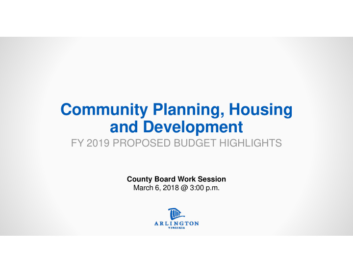 community planning housing and development