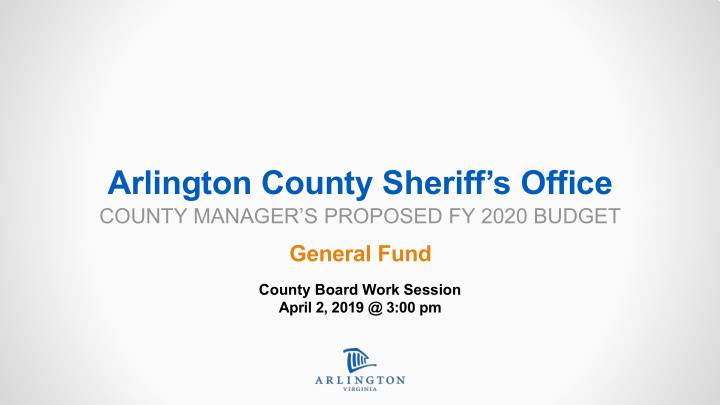 arlington county sheriff s office