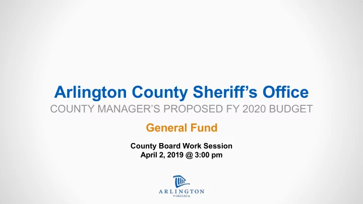 arlington county sheriff s office