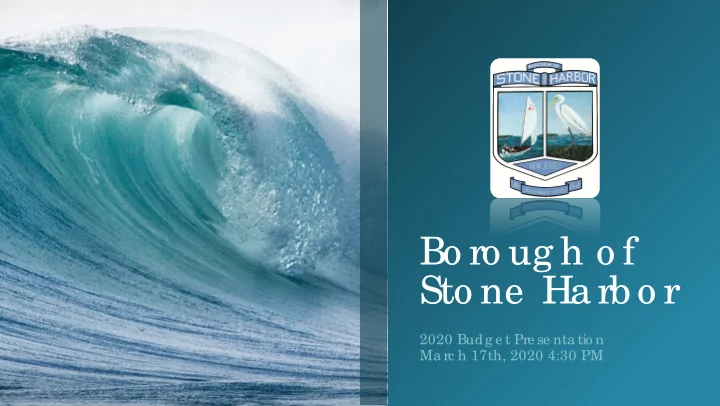 bo ro ug h o f sto ne ha rb o r