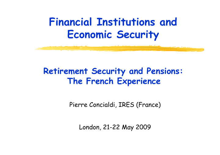 financial institutions and economic security