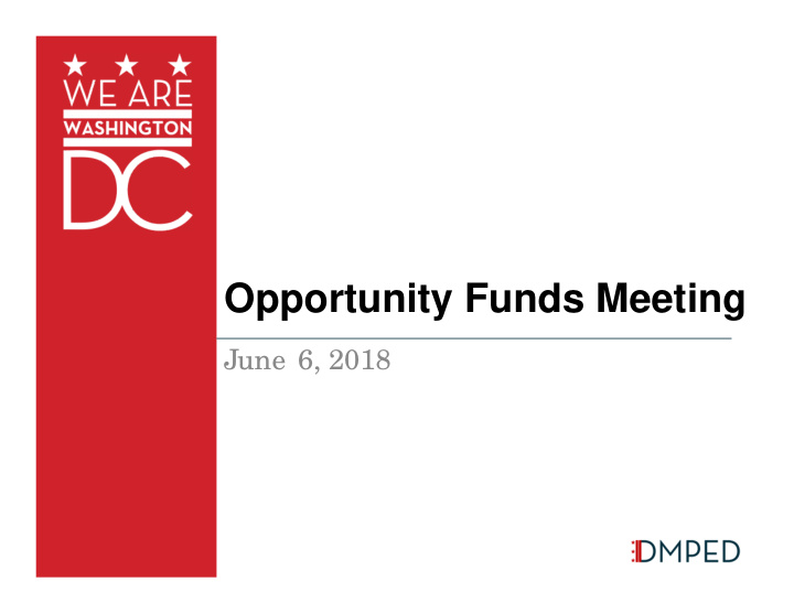 opportunity funds meeting