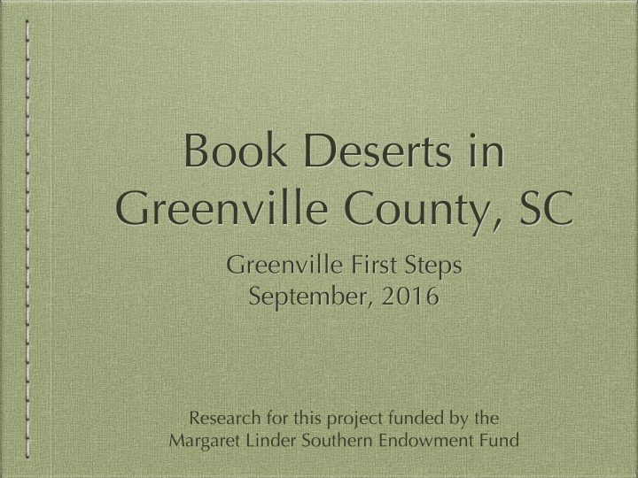 book deserts in greenville county sc