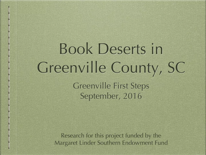 book deserts in greenville county sc