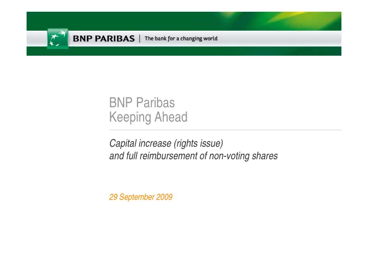 bnp paribas keeping ahead
