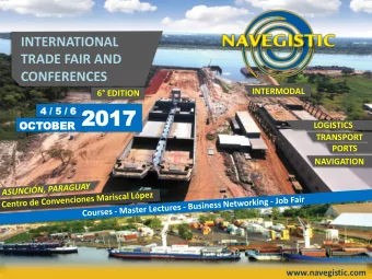 / 5 / 6 2017  2017  4 / 5 /  4  OCT  OCTOBER  OBER  LOGISTICS  TRANSPORT  PORTS  NAVIGATION