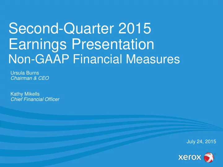 second quarter 2015