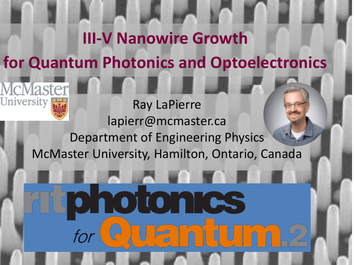iii v nanowire growth for quantum photonics and