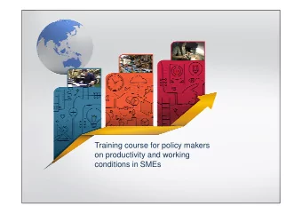 Training course for policy makers  on productivity and working  conditions in SMEs  2  21/06/2017