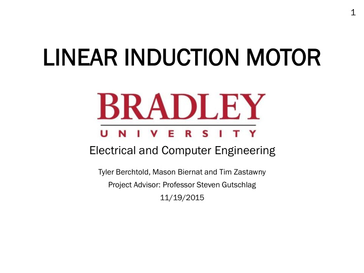 linear ar induction tion motor or