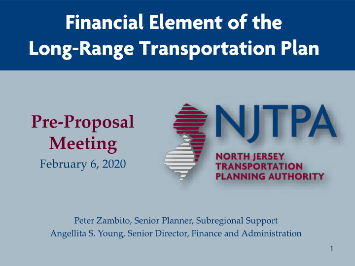 financial element of the long range transportation plan