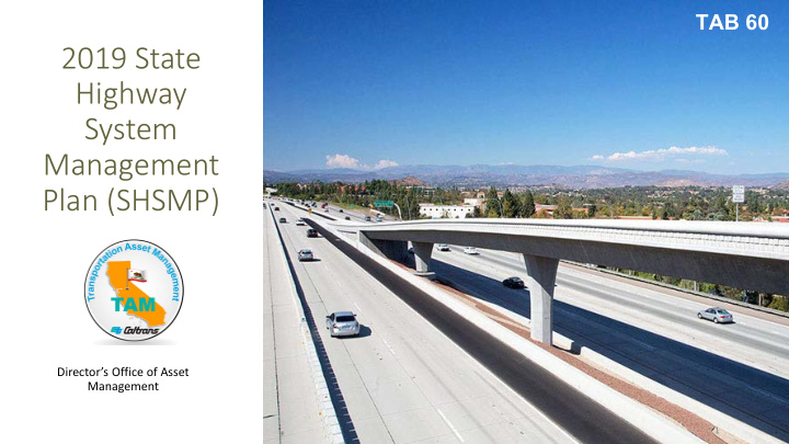 2019 state highway system management plan shsmp