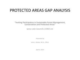 Inviting Participation in Sustainable Forest Management, Conservation and Protected Areas