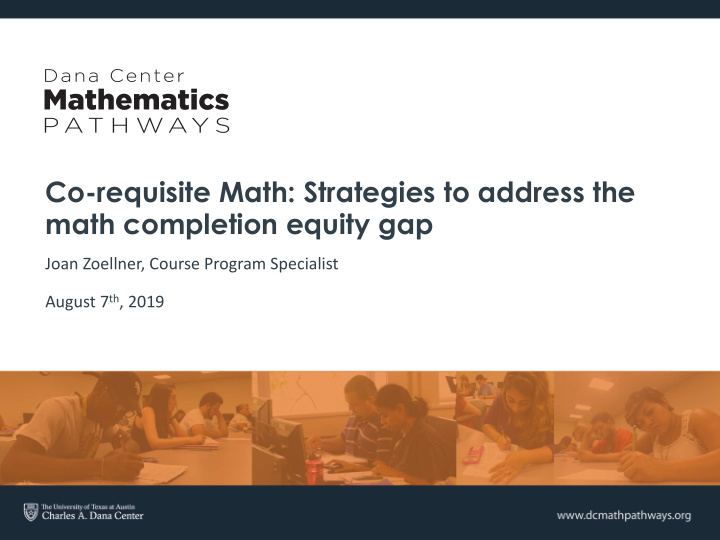 co requisite math strategies to address the math