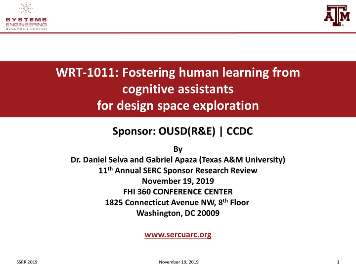 wrt 1011 fostering human learning from cognitive
