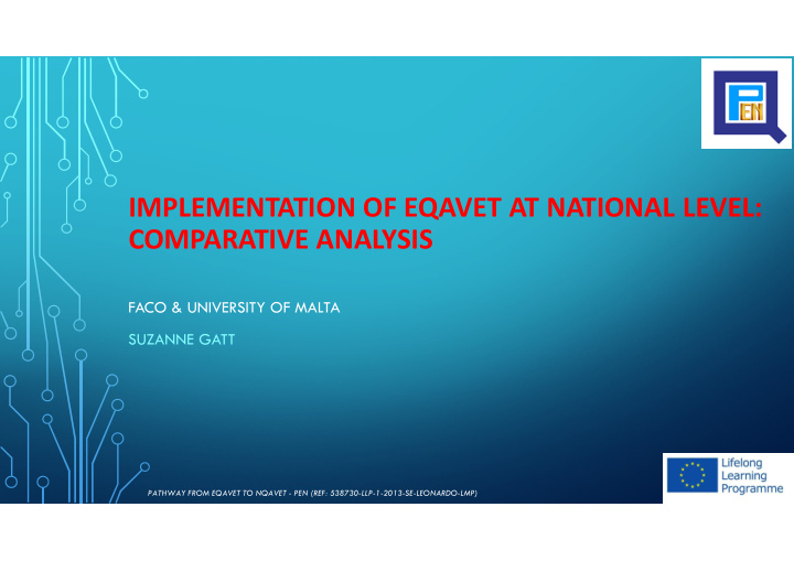 implementation of eqavet at national level comparative