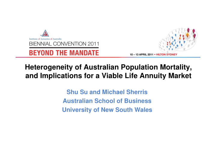 heterogeneity of australian population mortality and