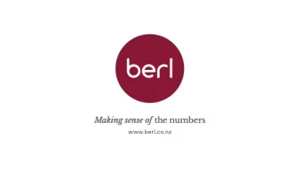 www.berl.co.nz  Will wellbeing be gazumped?  As sombre economic outlook hovers  Haratua 2019