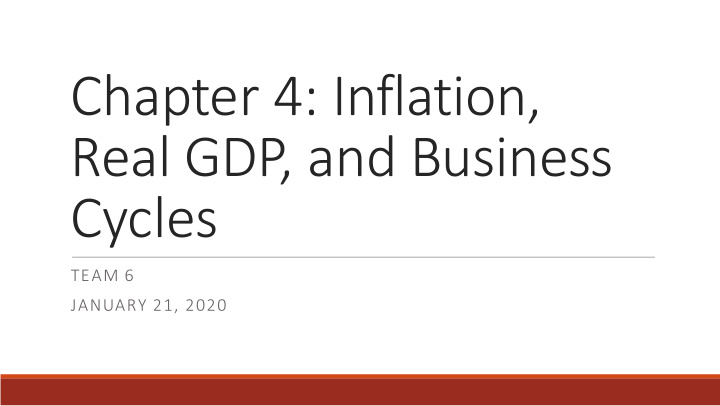 chapter 4 inflation real gdp and business cycles