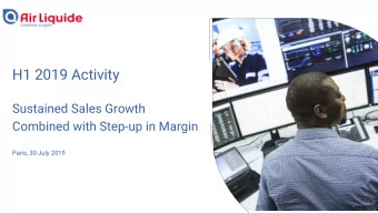 H1 2019 Activity  Sustained Sales Growth  Combined with Step-up in Margin  Paris, 30 July 2019