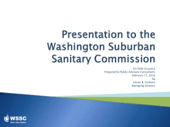 On Debt Issuance  Prepared by Public Advisory Consultants  February 17, 2016  By  Lester B. Guthorn
