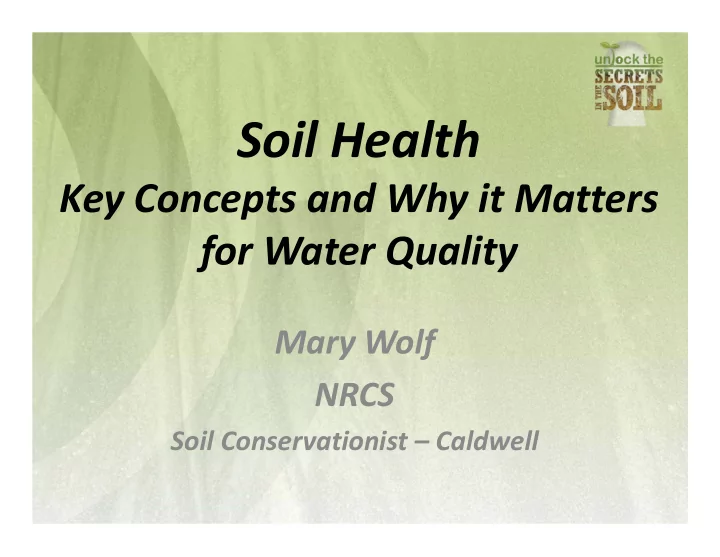 soil health
