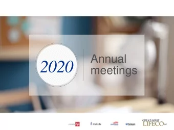 2020  meetings  CAUTIONARY NOTE REGARDING FORWARD-LOOKING INFORMATION  In the course of todays