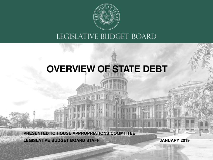 overview of state debt