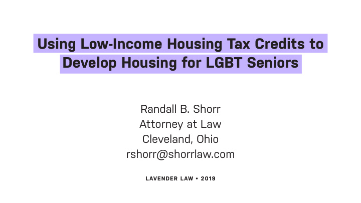 using low income housing tax credits to develop housing
