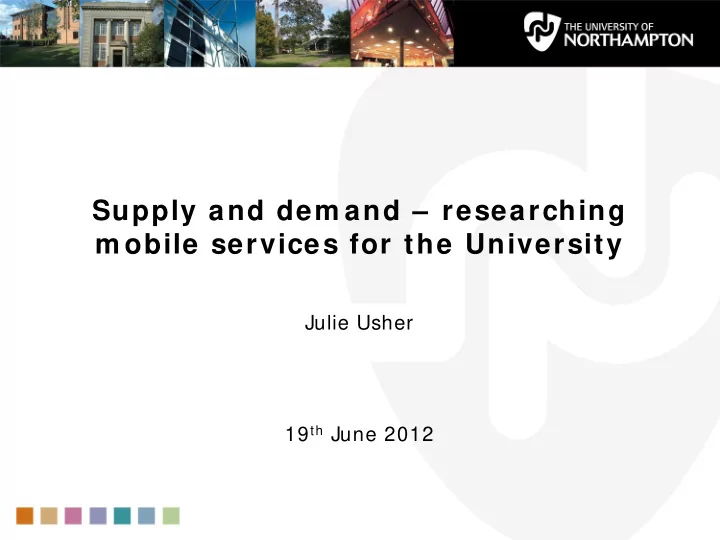 supply and dem and researching m obile services for the