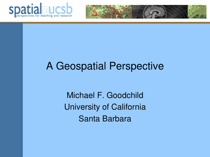 a geospatial perspective